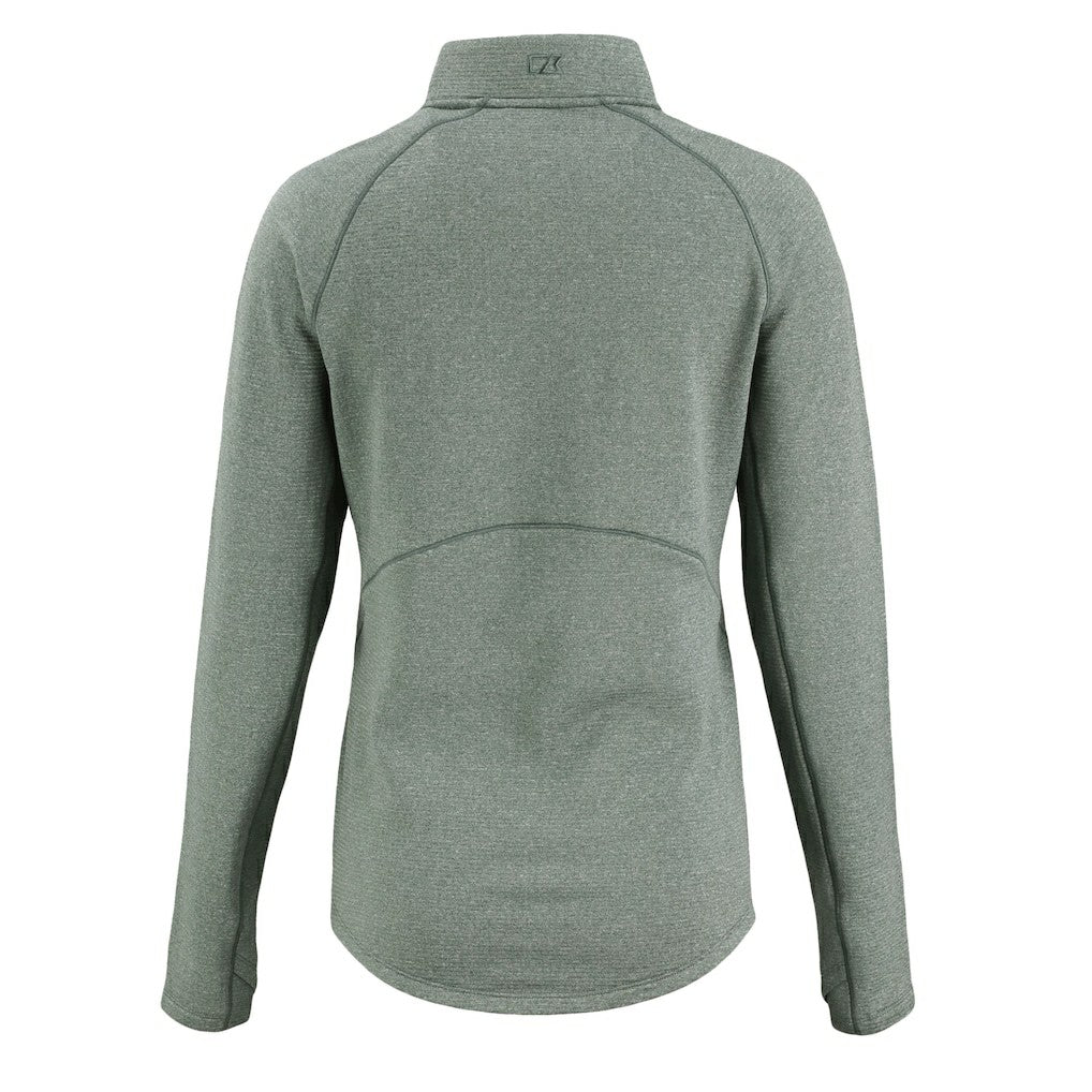 Green Bay Packers  Cutter & Buck Women's Peshastin Eco Fleece Recycled Tri-Blend Raglan Half-Zip Jacket