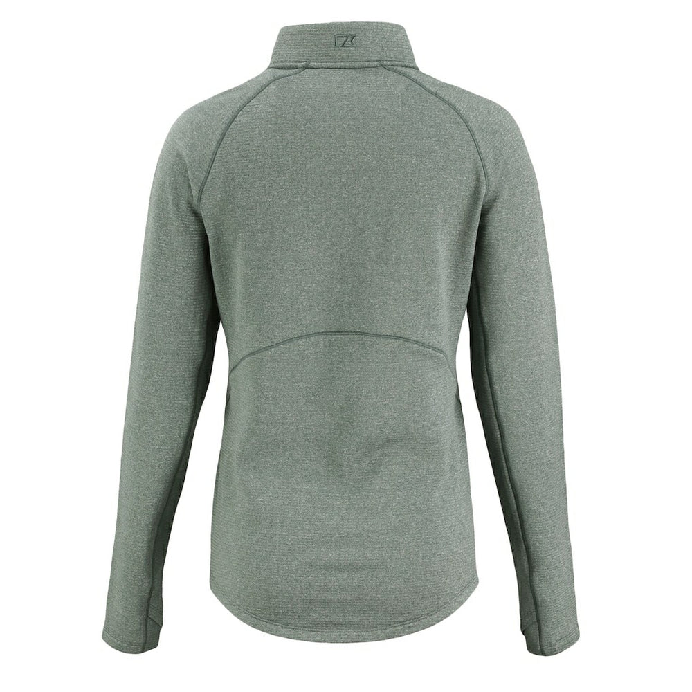 Green Bay Packers  Cutter & Buck Women's Peshastin Eco Fleece Recycled Tri-Blend Raglan Half-Zip Jacket