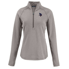 Minnesota Vikings  Cutter & Buck Women's Americana Peshastin Eco Fleece Recycled Tri-Blend Raglan Half-Zip Jacket