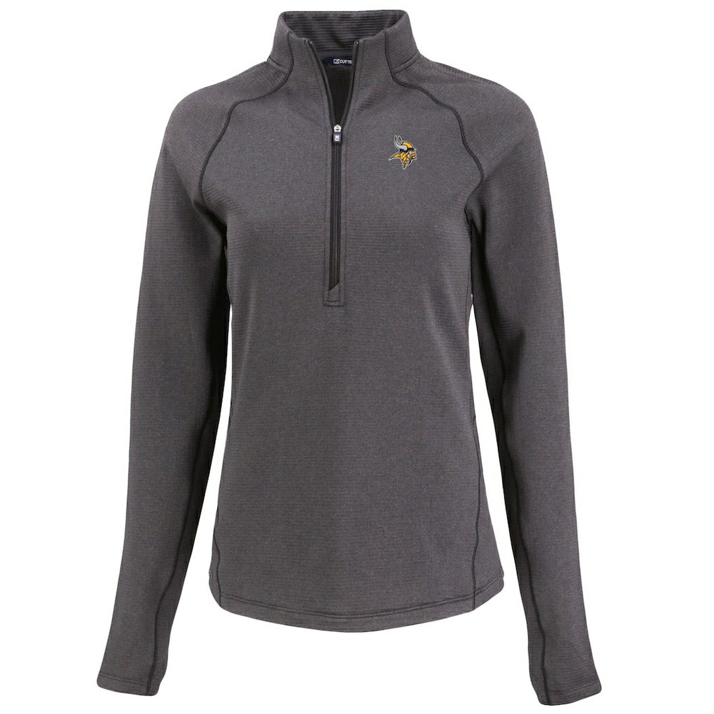 Minnesota Vikings  Cutter & Buck Women's Peshastin Eco Fleece Recycled Tri-Blend Raglan Half-Zip Jacket