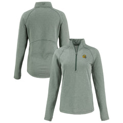 Green Bay Packers  Cutter & Buck Women's Peshastin Eco Fleece Recycled Tri-Blend Raglan Half-Zip Jacket