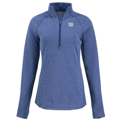 New York Giants  Cutter & Buck Women's Peshastin Eco Fleece Recycled Tri-Blend Raglan Half-Zip Jacket