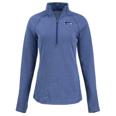 Seattle Seahawks  Cutter & Buck Women's Peshastin Eco Fleece Recycled Tri-Blend Raglan Half-Zip Jacket