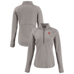 Tampa Bay Buccaneers  Cutter & Buck Women's Peshastin Eco Fleece Recycled Tri-Blend Raglan Half-Zip Jacket