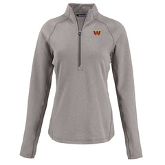 Washington Commanders  Cutter & Buck Women's Peshastin Eco Fleece Recycled Tri-Blend Raglan Half-Zip Jacket