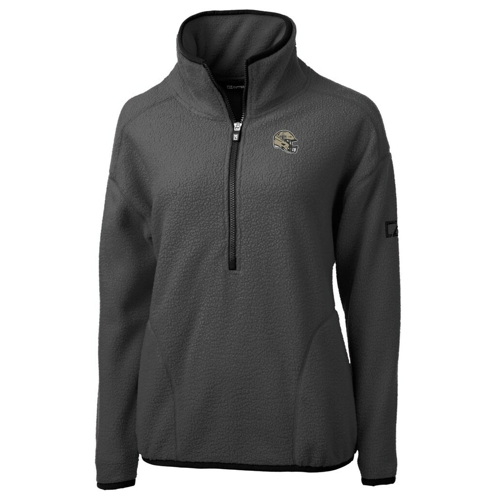 New Orleans Saints  Cutter & Buck Women's Helmet Cascade Eco Sherpa Fleece Half-Zip Jacket