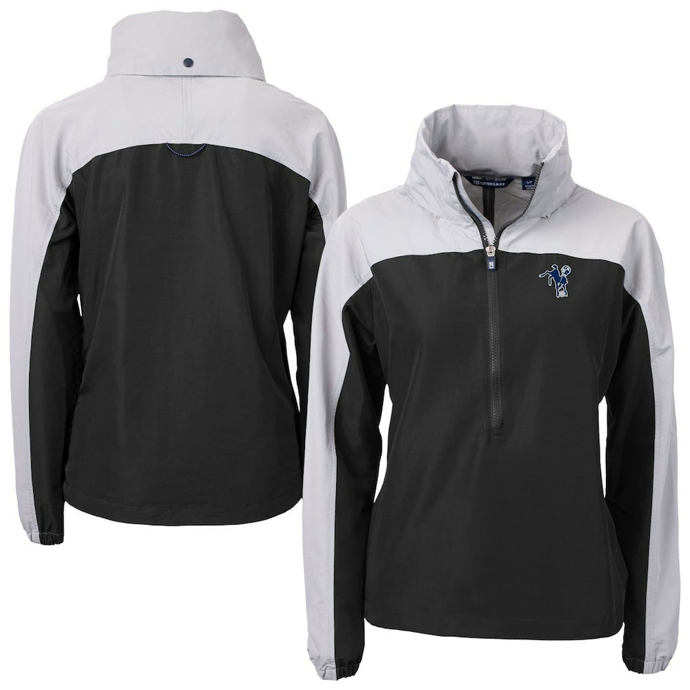 Indianapolis Colts  Cutter & Buck Women's Charter Eco Recycled Half-Zip Hooded Anorak Jacket