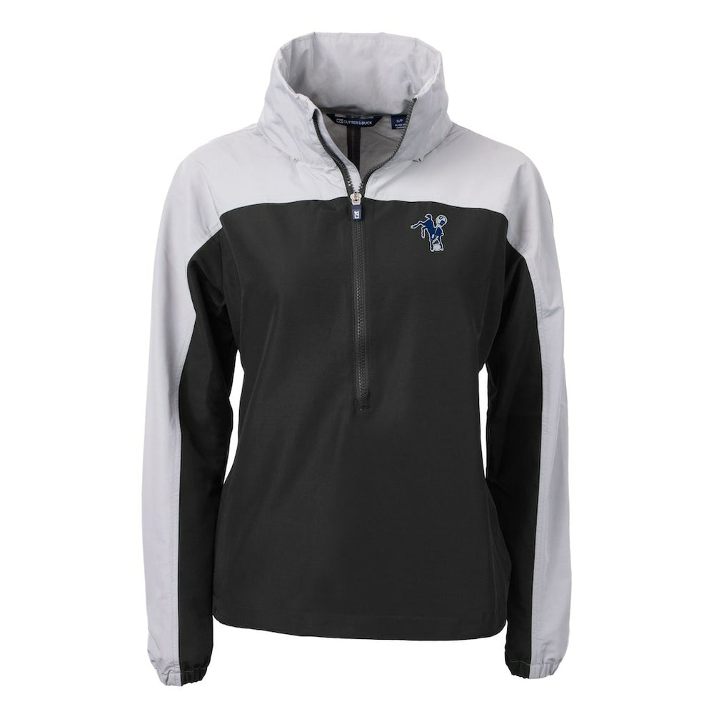 Indianapolis Colts  Cutter & Buck Women's Charter Eco Recycled Half-Zip Hooded Anorak Jacket