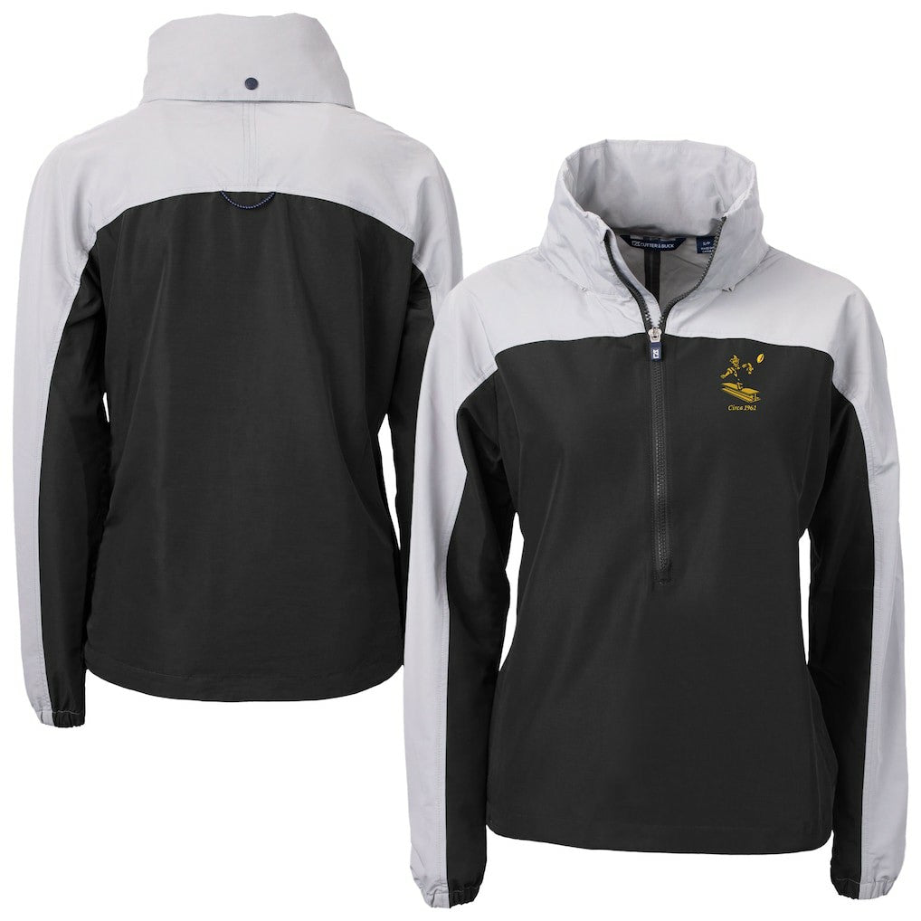 Pittsburgh Steelers  Cutter & Buck Women's Charter Eco Recycled Half-Zip Hooded Anorak Jacket