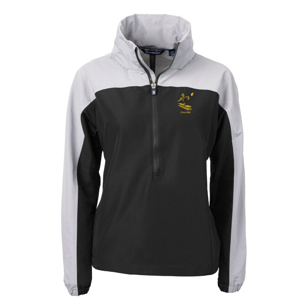 Pittsburgh Steelers  Cutter & Buck Women's Charter Eco Recycled Half-Zip Hooded Anorak Jacket