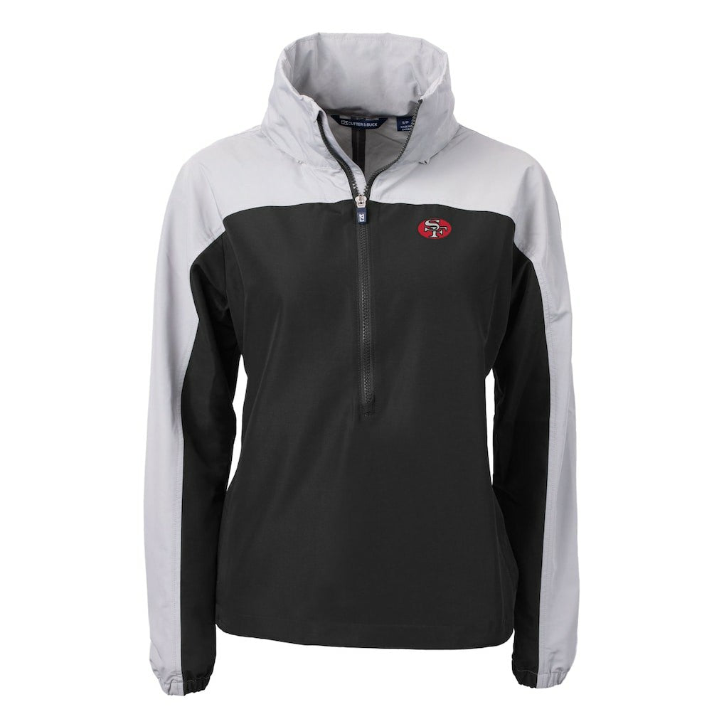 San Francisco 49ers  Cutter & Buck Women's Charter Eco Recycled Half-Zip Hooded Anorak Jacket