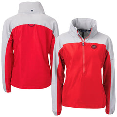 San Francisco 49ers  Cutter & Buck Women's Charter Eco Recycled Half-Zip Hooded Anorak Jacket