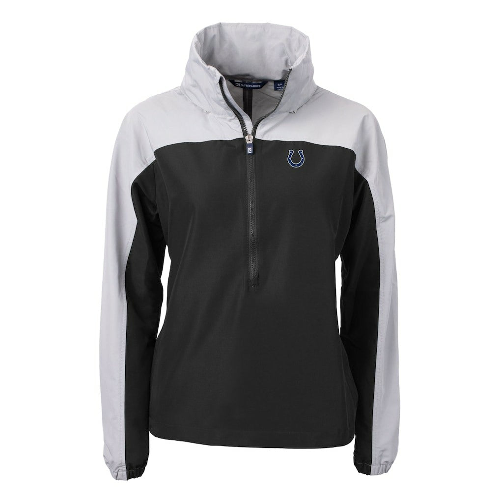 Indianapolis Colts  Cutter & Buck Women's Charter Eco Recycled Half-Zip Hooded Anorak Jacket