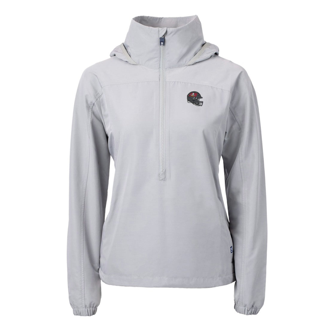 Tampa Bay Buccaneers  Cutter & Buck Women's Charter Eco Recycled Half-Zip Hooded Anorak Jacket