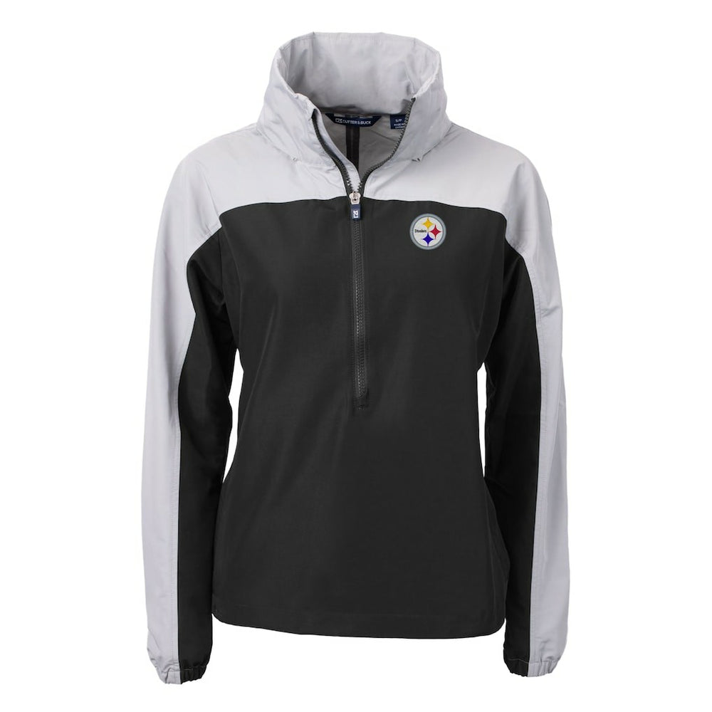 Pittsburgh Steelers  Cutter & Buck Women's Charter Eco Recycled Half-Zip Hooded Anorak Jacket