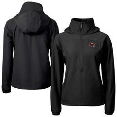 Washington Commanders  Cutter & Buck Women's Charter Eco Recycled Half-Zip Hooded Anorak Jacket