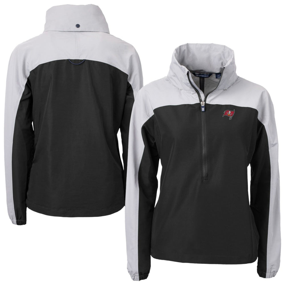 Tampa Bay Buccaneers  Cutter & Buck Women's Charter Eco Recycled Half-Zip Hooded Anorak Jacket