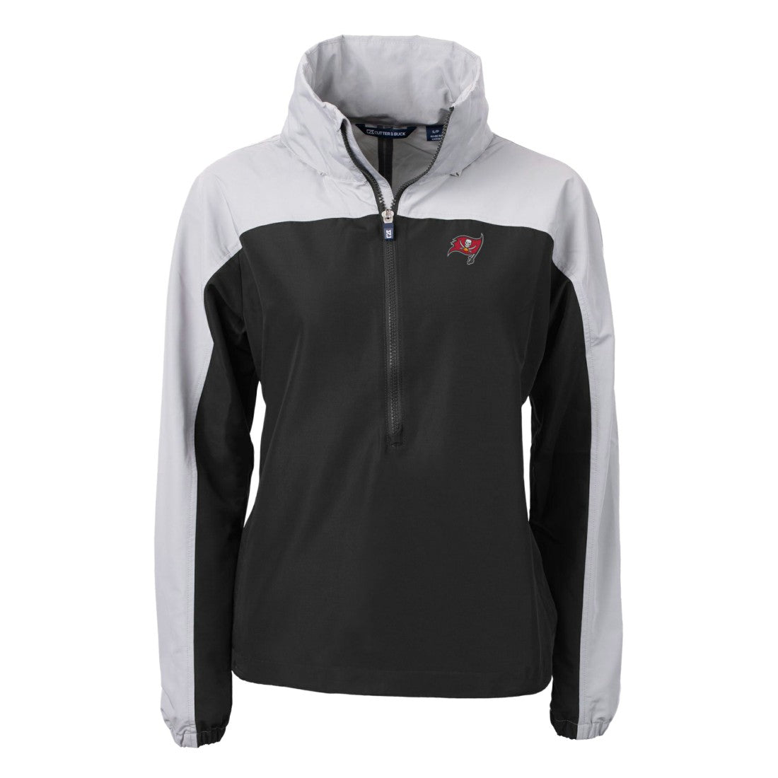 Tampa Bay Buccaneers  Cutter & Buck Women's Charter Eco Recycled Half-Zip Hooded Anorak Jacket