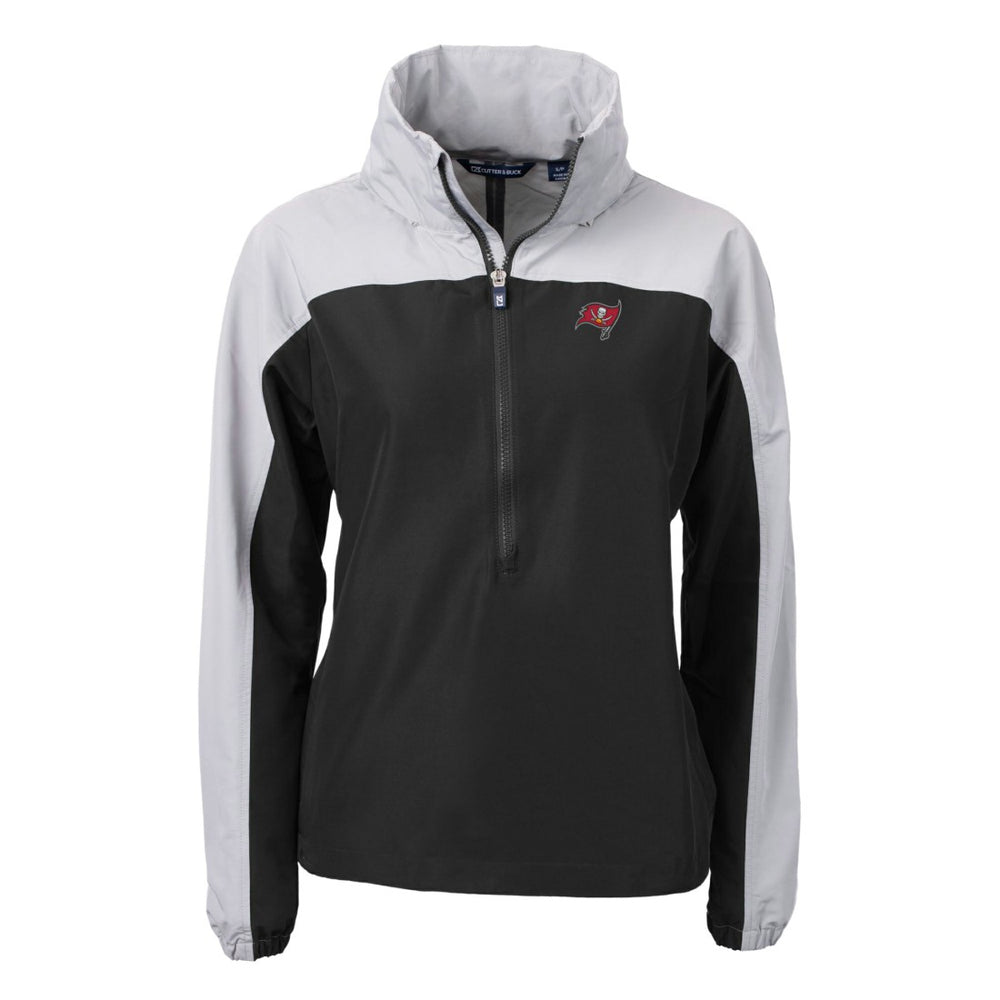 Tampa Bay Buccaneers  Cutter & Buck Women's Charter Eco Recycled Half-Zip Hooded Anorak Jacket