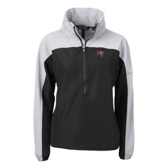 Tampa Bay Buccaneers  Cutter & Buck Women's Charter Eco Recycled Half-Zip Hooded Anorak Jacket