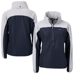 Washington Commanders  Cutter & Buck Women's Charter Eco Recycled Half-Zip Hooded Anorak Jacket