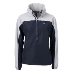 Washington Commanders  Cutter & Buck Women's Charter Eco Recycled Half-Zip Hooded Anorak Jacket