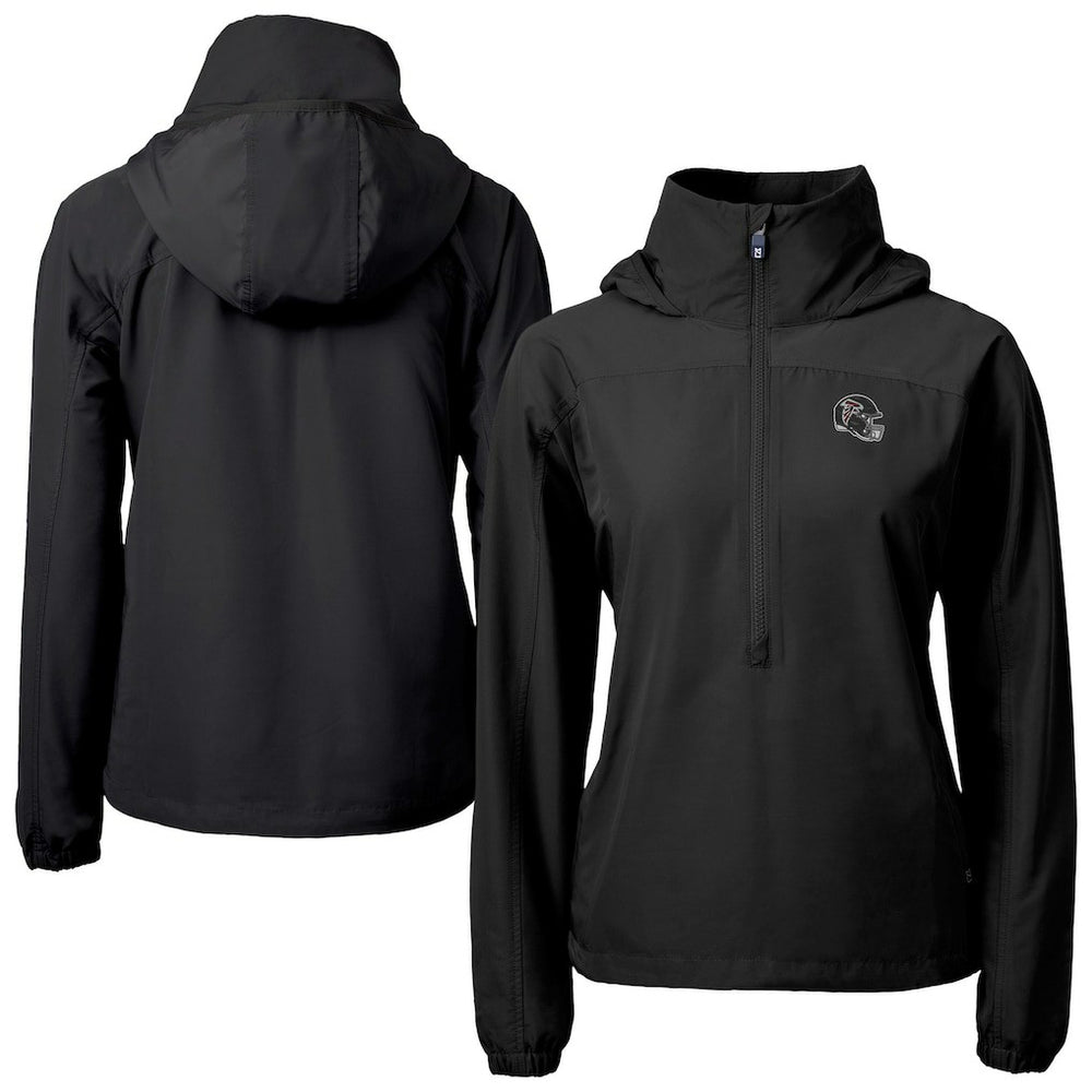 Atlanta Falcons  Cutter & Buck Women's Charter Eco Recycled Half-Zip Hooded Anorak Jacket