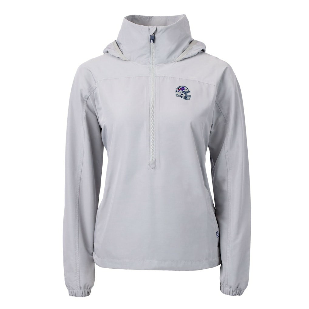 Buffalo Bills  Cutter & Buck Women's Charter Eco Recycled Half-Zip Hooded Anorak Jacket