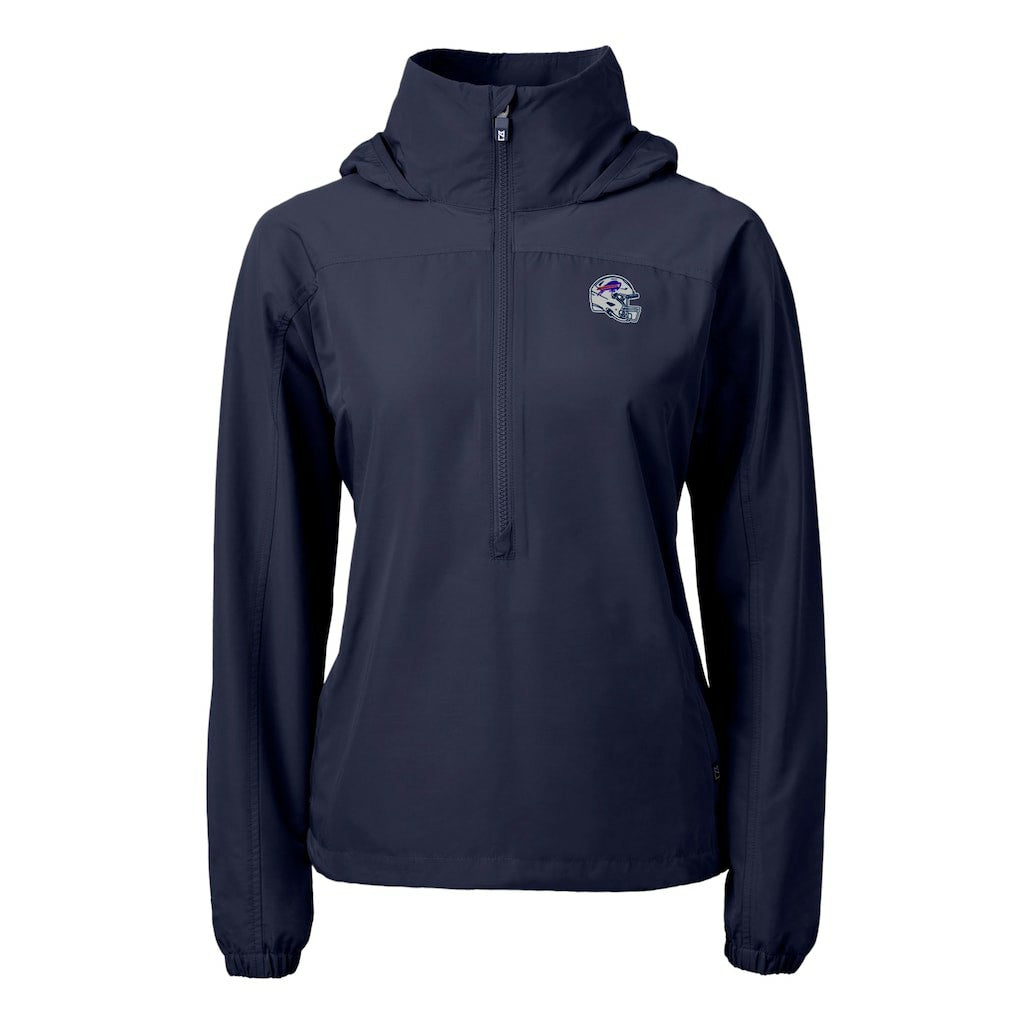 Buffalo Bills  Cutter & Buck Women's Charter Eco Recycled Half-Zip Hooded Anorak Jacket