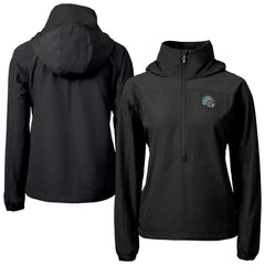 Detroit Lions  Cutter & Buck Women's Charter Eco Recycled Half-Zip Hooded Anorak Jacket