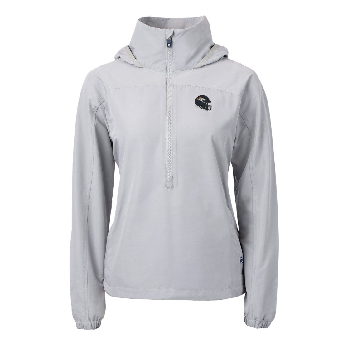 Denver Broncos  Cutter & Buck Women's Charter Eco Recycled Half-Zip Hooded Anorak Jacket