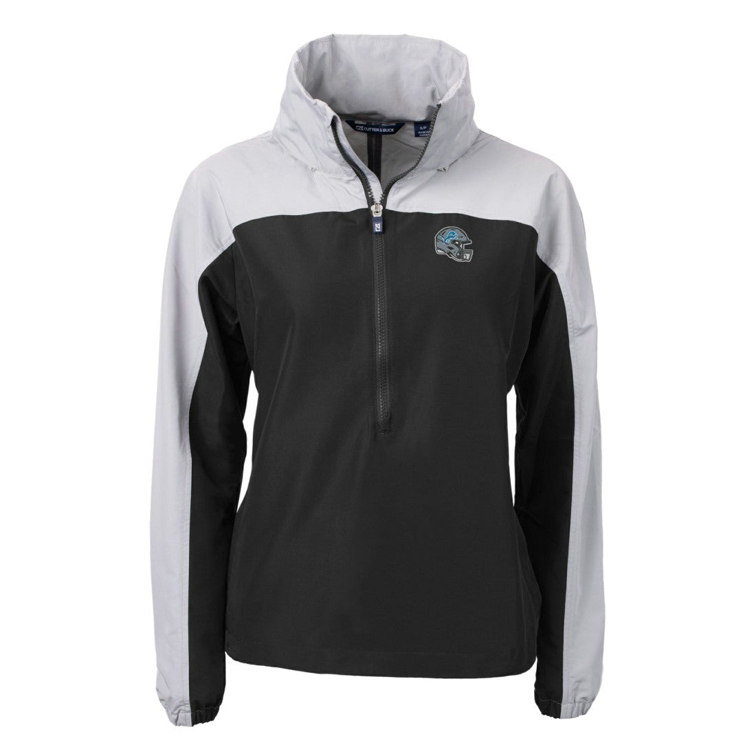 Detroit Lions  Cutter & Buck Women's Charter Eco Recycled Half-Zip Hooded Anorak Jacket