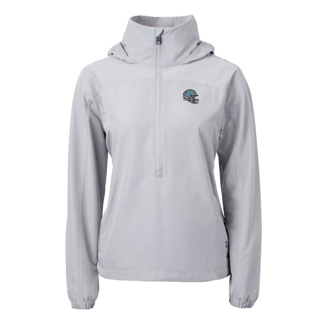 Detroit Lions  Cutter & Buck Women's Charter Eco Recycled Half-Zip Hooded Anorak Jacket