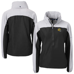 Green Bay Packers  Cutter & Buck Women's Charter Eco Recycled Half-Zip Hooded Anorak Jacket