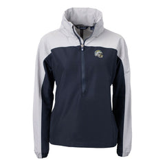 Los Angeles Chargers  Cutter & Buck Women's Charter Eco Recycled Half-Zip Hooded Anorak Jacket
