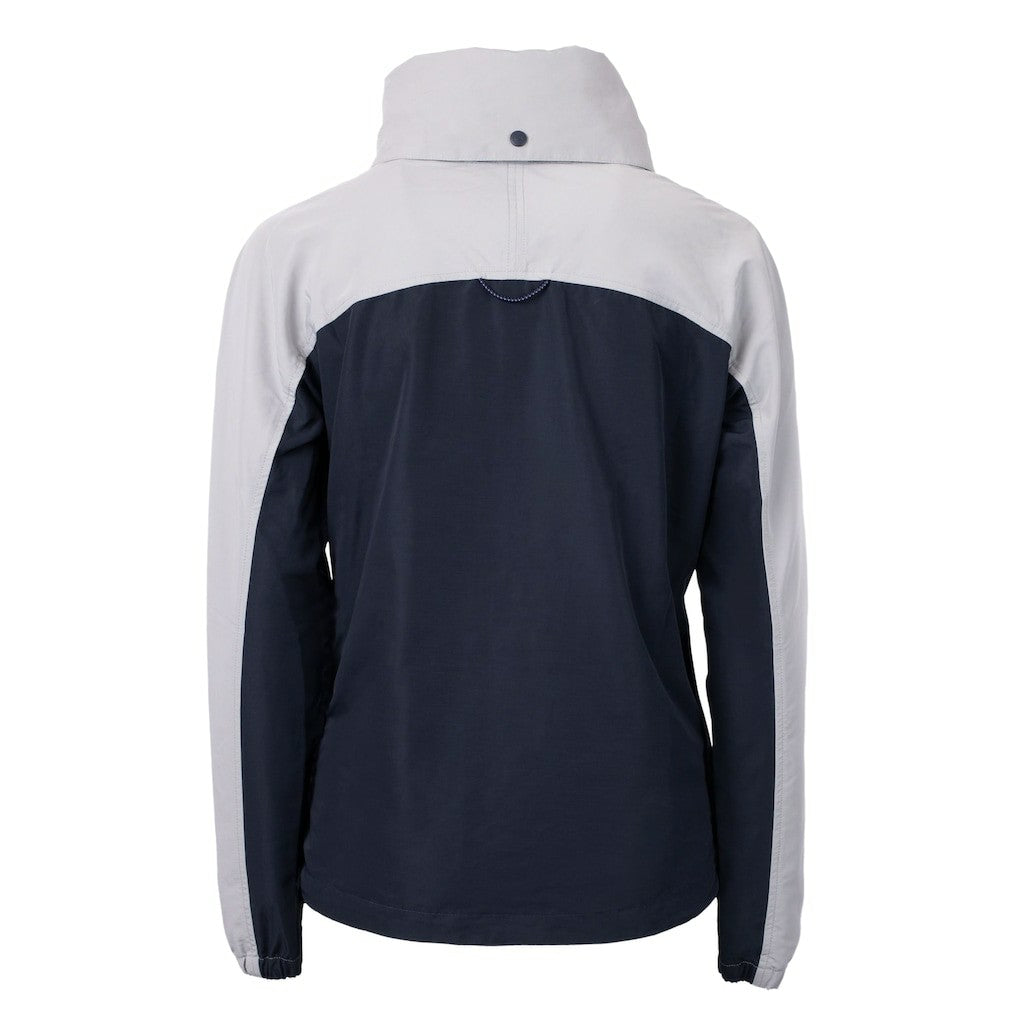 New England Patriots  Cutter & Buck Women's Charter Eco Recycled Half-Zip Hooded Anorak Jacket