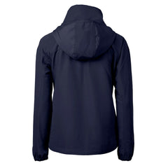 New England Patriots  Cutter & Buck Women's Charter Eco Recycled Half-Zip Hooded Anorak Jacket