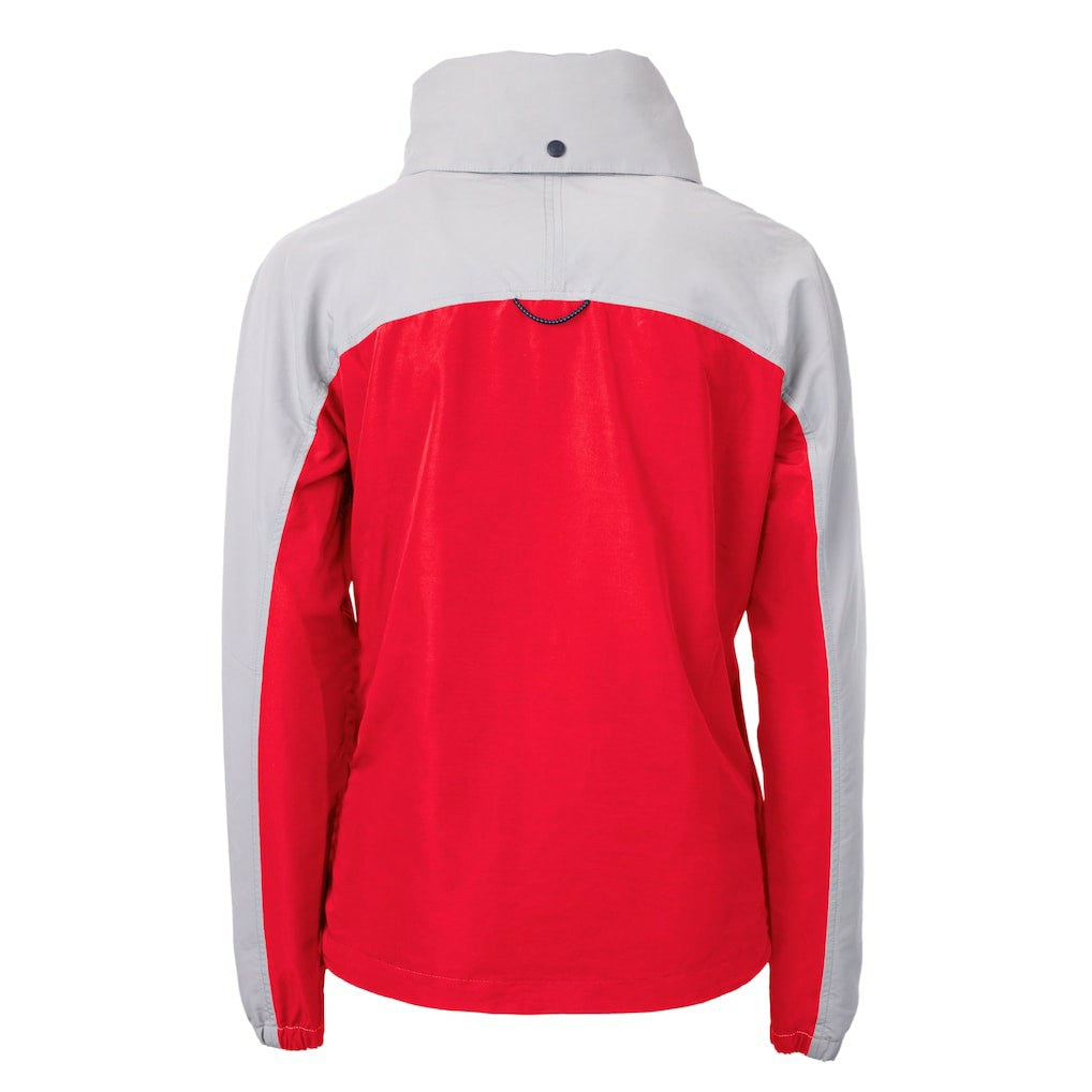 New England Patriots  Cutter & Buck Women's Charter Eco Recycled Half-Zip Hooded Anorak Jacket