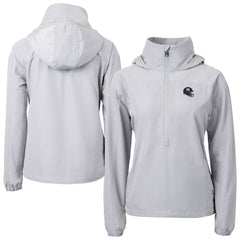 New York Giants  Cutter & Buck Women's Charter Eco Recycled Half-Zip Hooded Anorak Jacket