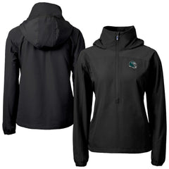 Philadelphia Eagles  Cutter & Buck Women's Charter Eco Recycled Half-Zip Hooded Anorak Jacket