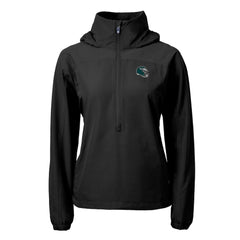 Philadelphia Eagles  Cutter & Buck Women's Charter Eco Recycled Half-Zip Hooded Anorak Jacket
