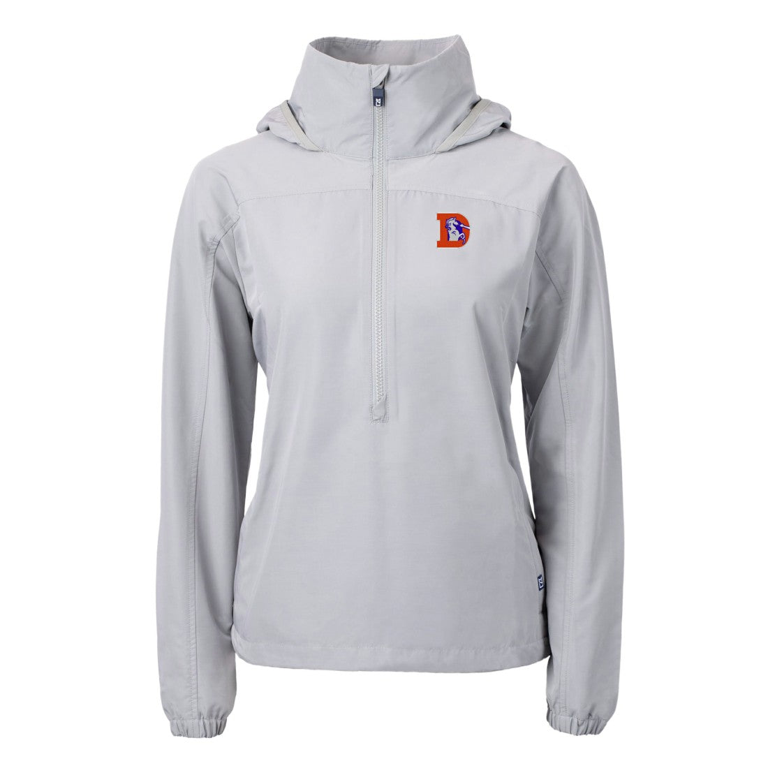 Denver Broncos  Cutter & Buck Women's Charter Eco Recycled Half-Zip Hooded Anorak Jacket