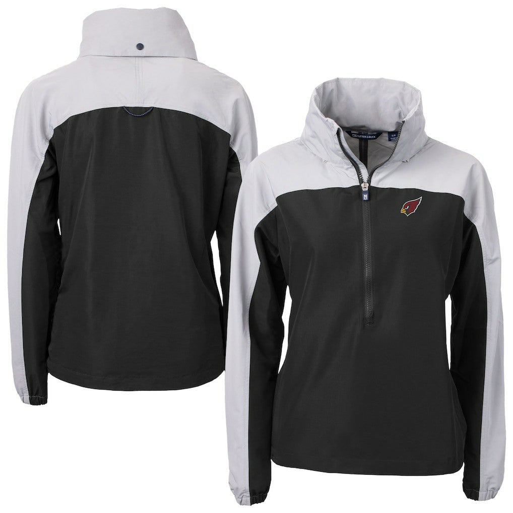 Arizona Cardinals  Cutter & Buck Women's Charter Eco Recycled Half-Zip Hooded Anorak Jacket