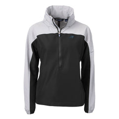 Carolina Panthers  Cutter & Buck Women's Charter Eco Recycled Half-Zip Hooded Anorak Jacket