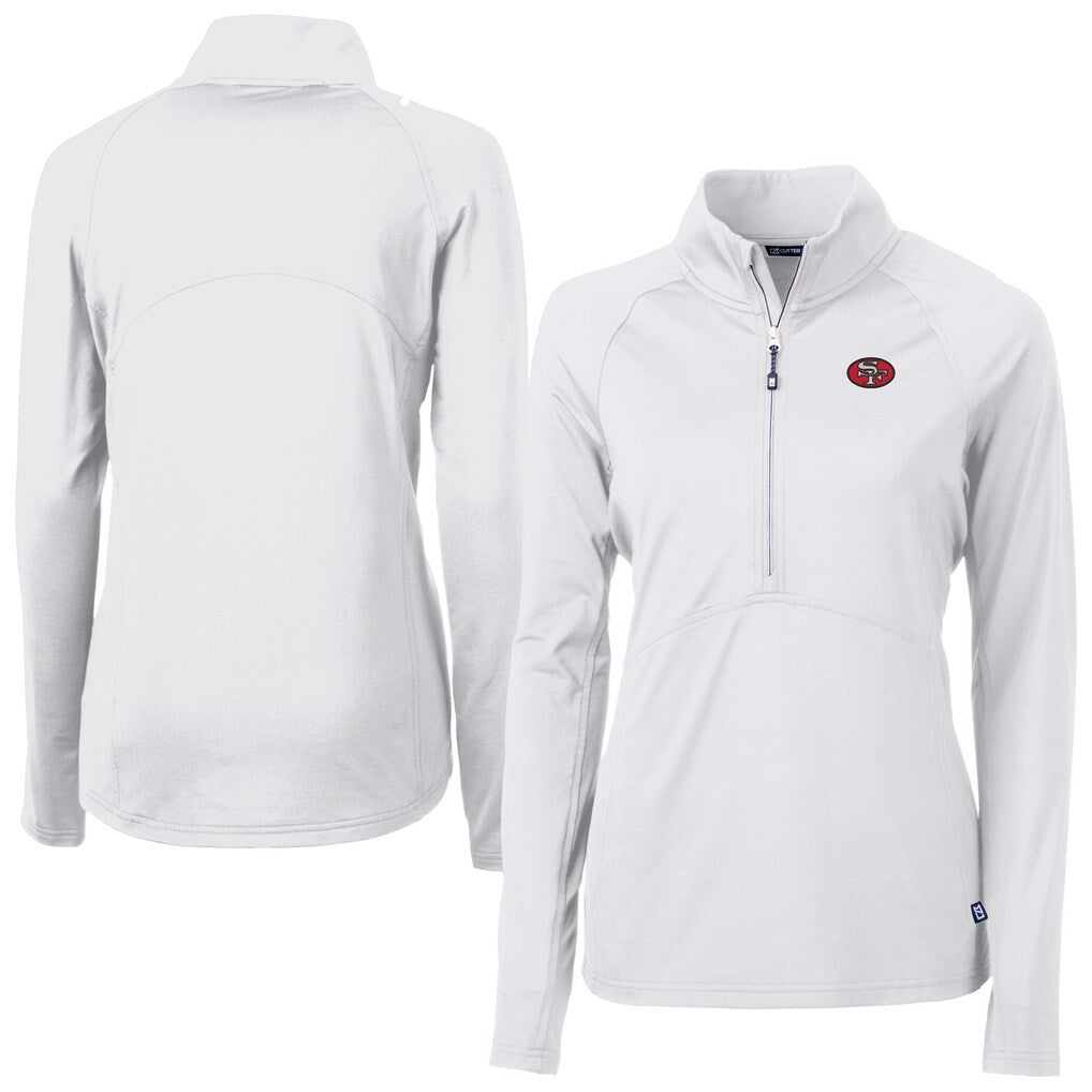 San Francisco 49ers  Cutter & Buck Women's Adapt Eco Knit Stretch Recycled Raglan Half-Zip Top
