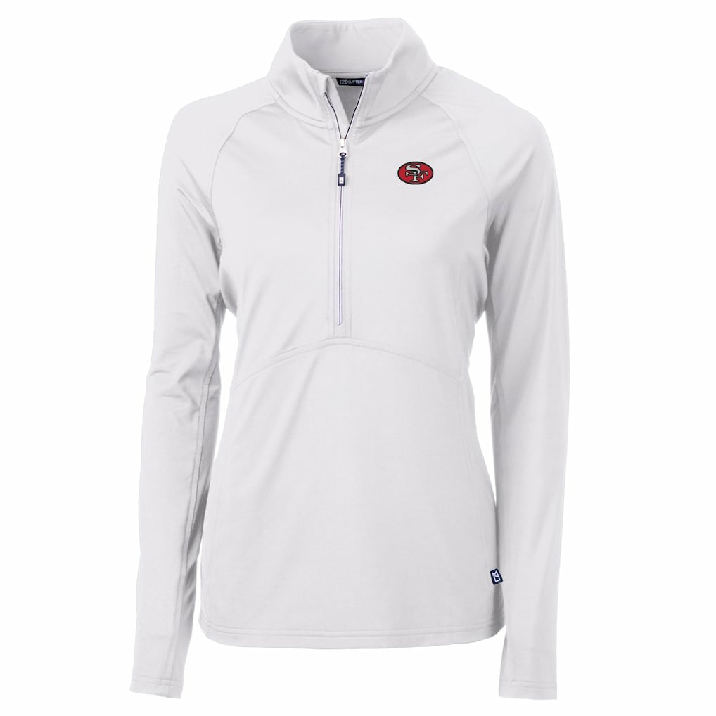San Francisco 49ers  Cutter & Buck Women's Adapt Eco Knit Stretch Recycled Raglan Half-Zip Top