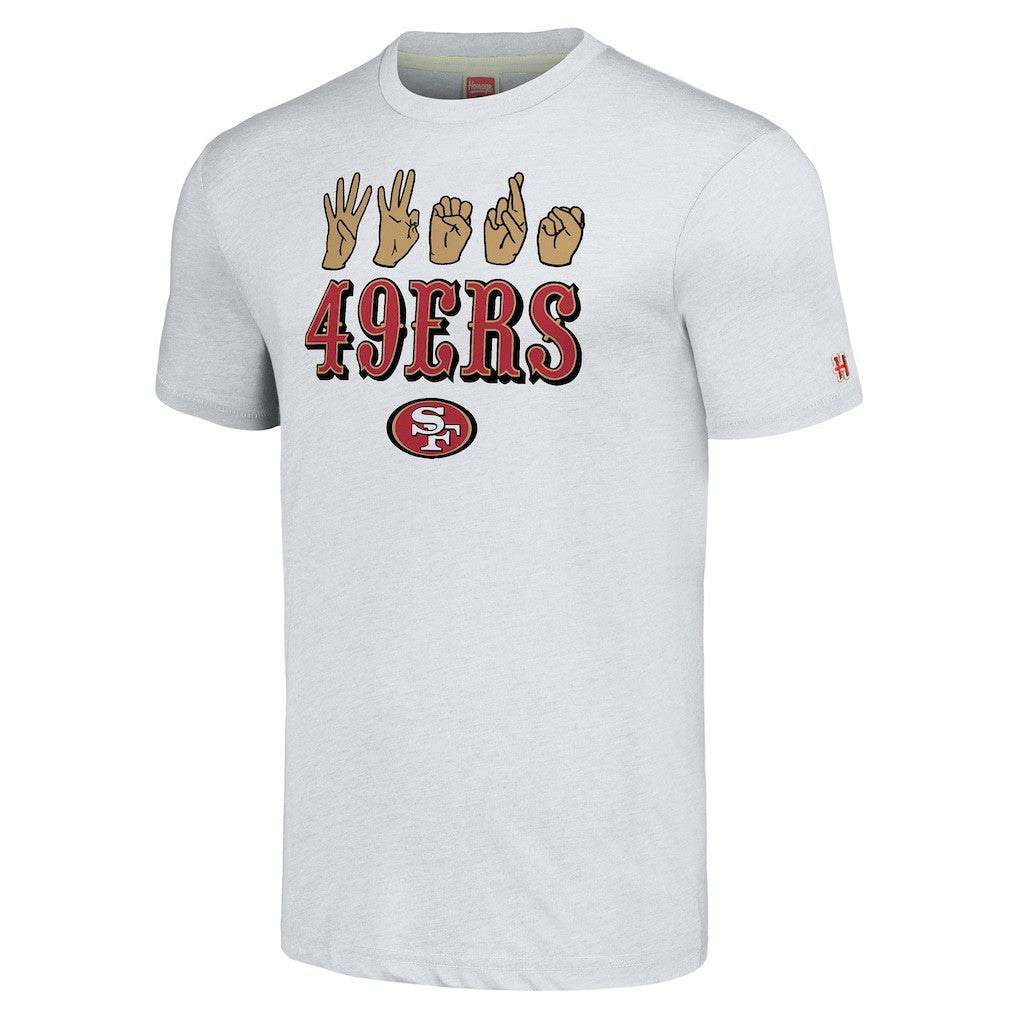 San Francisco 49ers  Homage Unisex The NFL ASL Collection by Love Sign American Sign Language T-Shirt