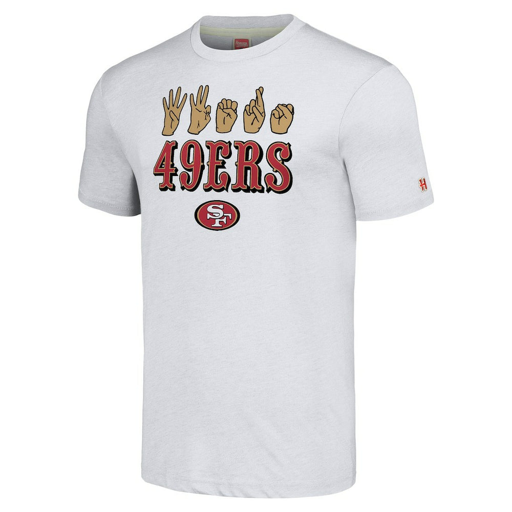 San Francisco 49ers  Homage Unisex The NFL ASL Collection by Love Sign American Sign Language T-Shirt
