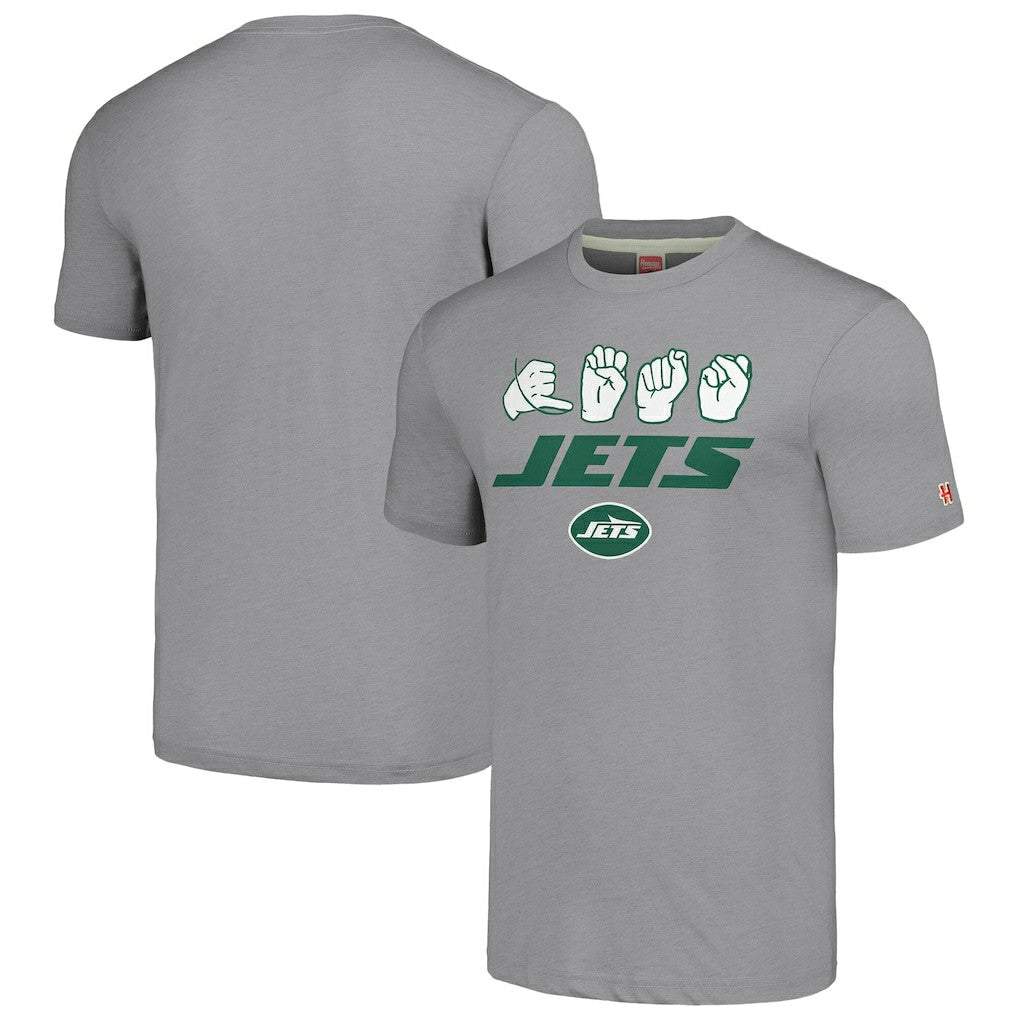 New York Jets  Homage Unisex The NFL ASL Collection by Love Sign American Sign Language T-Shirt