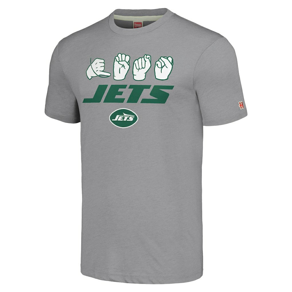 New York Jets  Homage Unisex The NFL ASL Collection by Love Sign American Sign Language T-Shirt